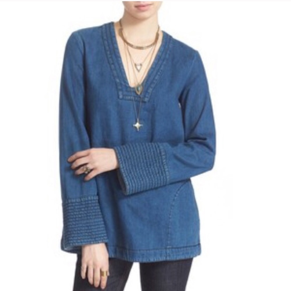 Free People Hendrix Denim Tunic